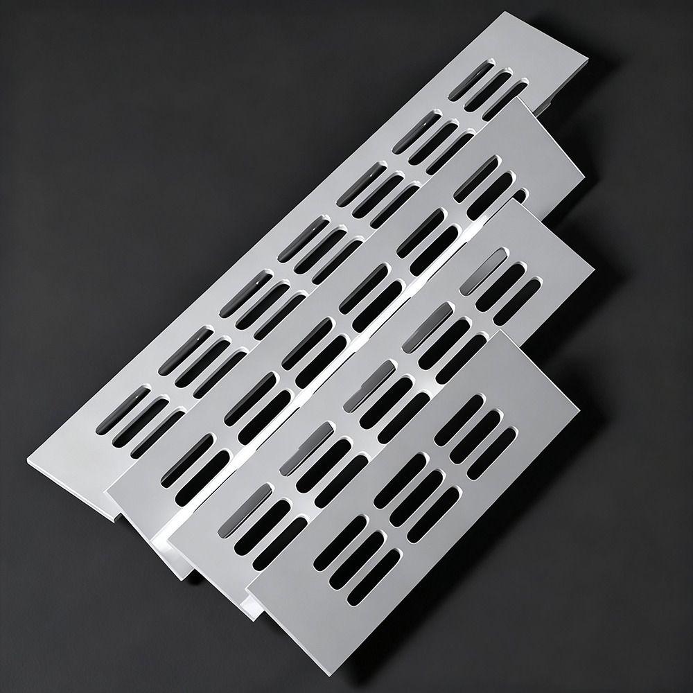 Aluminum Alloy Cabinet Breather Hole Cover Rectangle 30mm Wide Wardrobe Air Vent Decor Breathable Mesh Ventilation Grille