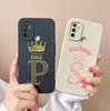 For OPPO Find X2 X3 X5 Lite F21S Pro 4G 5G Case Cover Luxury Protective Crown Letters Phone Bags Matte Soft Liquid Silicone Shell For OPPO Bumper