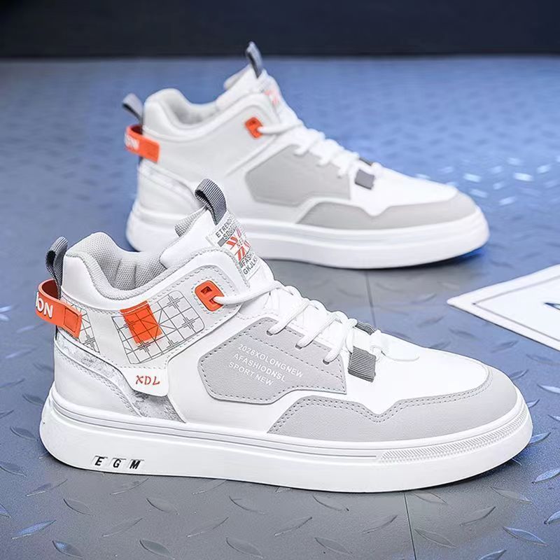 2025 Осень Новые Мужские Кроссовки с Высоким Верхом Мужская Спортивная и Повседневная Обувь