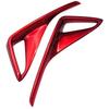 1 Pair Red ABS Rear Fog Light Cover Frame Sticker