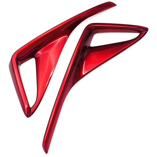 1 Pair Red ABS Rear Fog Light Cover Frame Sticker