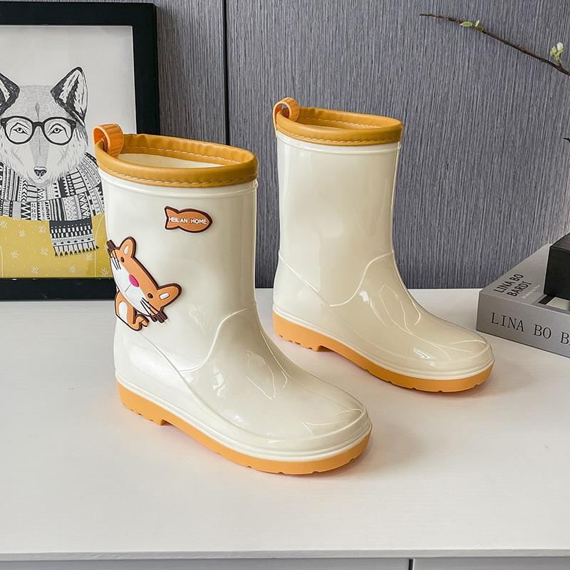 Toddler Kids Rain Boots Waterproof Rubber Rain Shoes