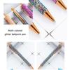 Fancy Sequins Pen for Women Stylish Metal Retractable Ballpoint Pen Colorful Sequins Journaling Pen for Writing Noting