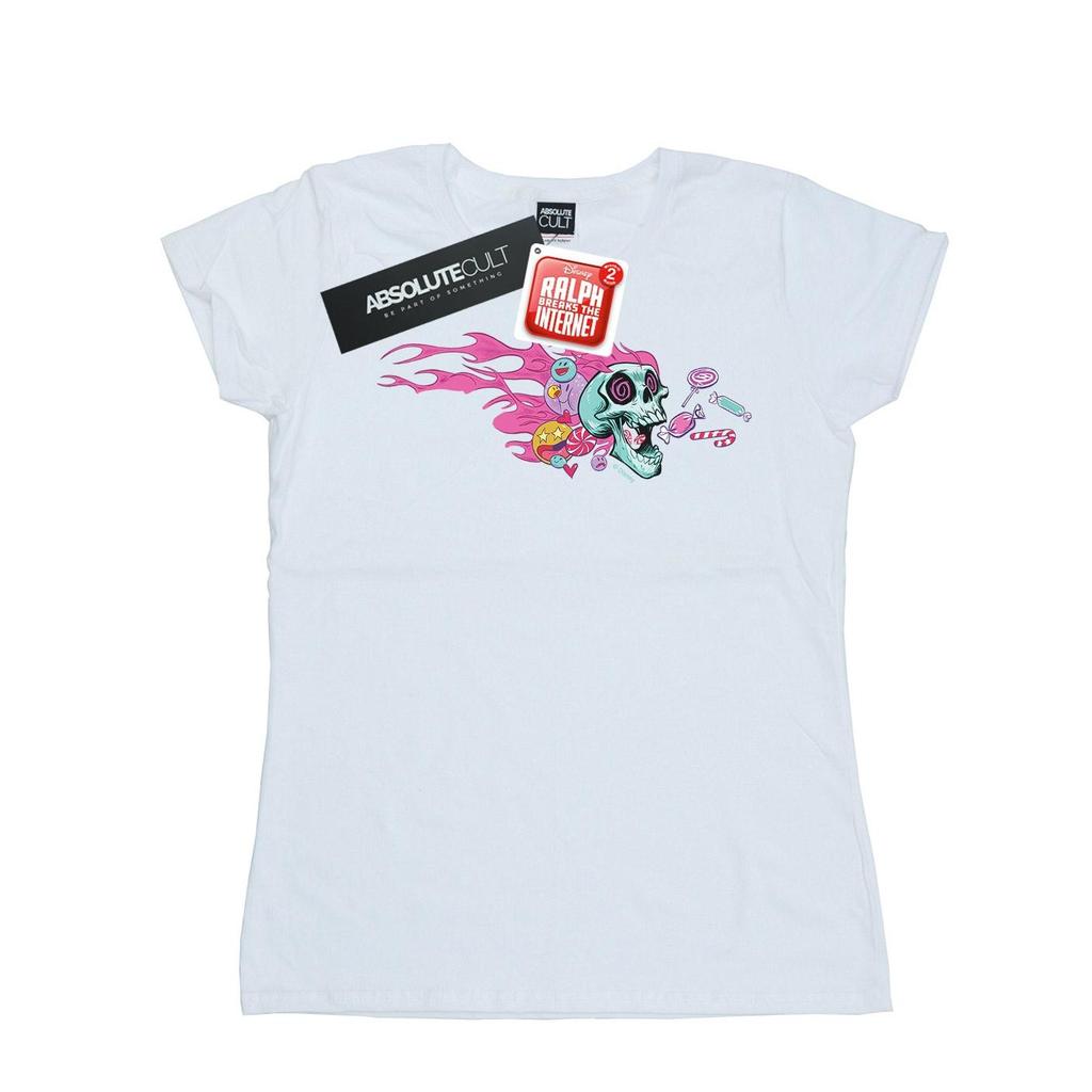 Disney Womens/Ladies Wreck It Ralph Candy Skull Cotton T-Shirt