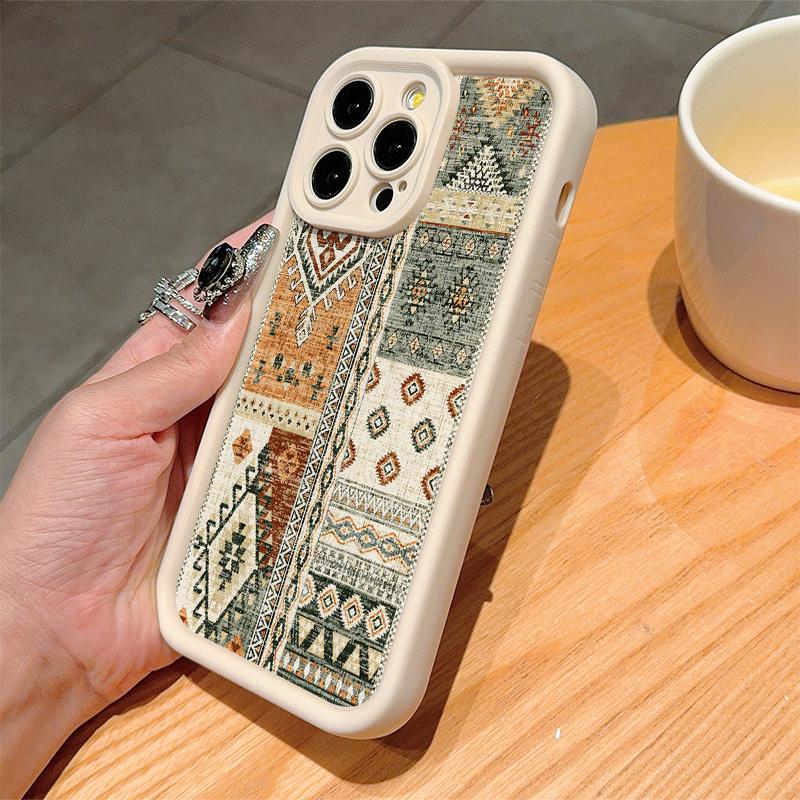 Модный чехол для телефона с узором ковра, подходящий для iPhone 17 16 15 14 13 12 11 Pro/Max/Plus, противоударный и защищающий от падений