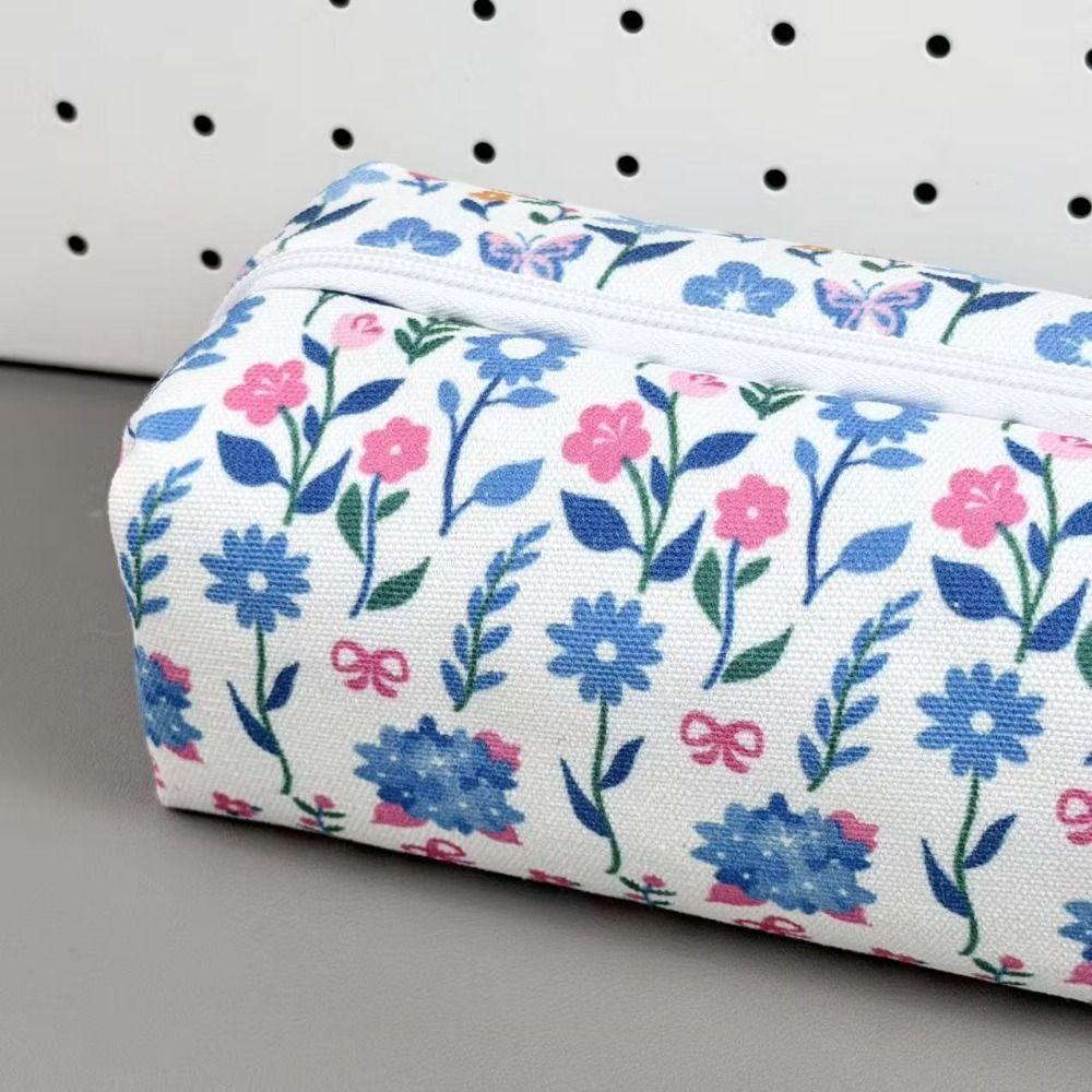 Flower Stationery Bag Large Capacity Pencil Case High Quality Stationery Organizer  Gift