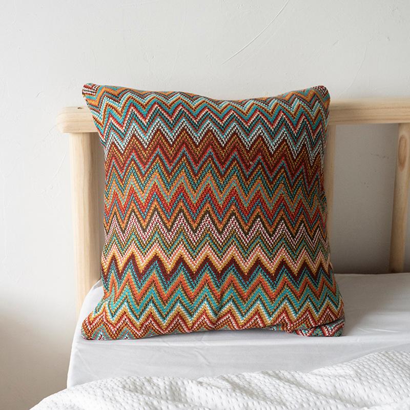45X45 см неосновная подушка в богемном стиле, декоративная подушка в этническом стиле, полосатая вязаная наволочка для кровати, без наволочки