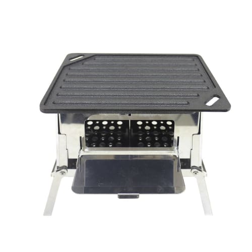 Tentmark Design Manly Grill Plate, Iron Plate, Suitable for Bonfires and Open Fires, Outdoor Camping, BBQ, Body and Grip Set, Includes Storage Bag