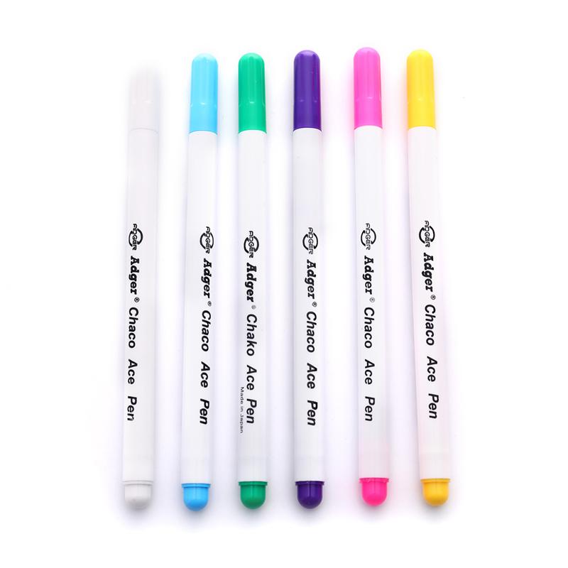 6 шт. растворимые в воде стираемые ручки, маркеры для ткани, карандаш, аксессуары для шитья