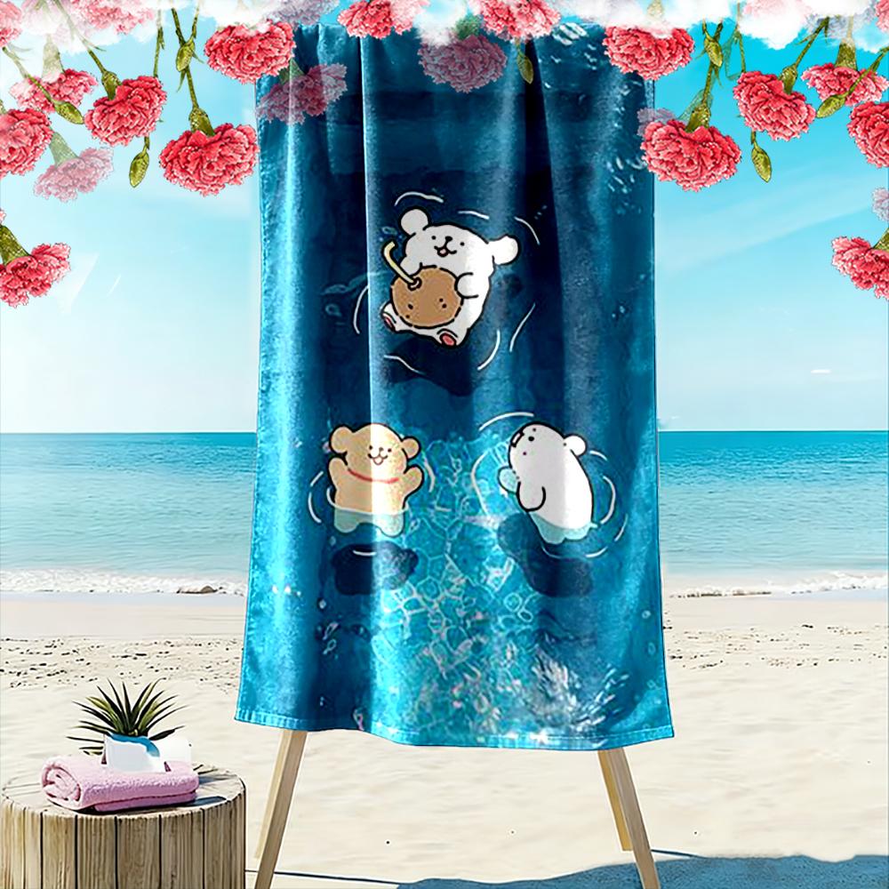 Cute Bear Swimming Pool Design Towel Beach towel quick-drying for travel outdoor sports jogging beach and swimming