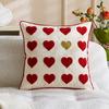 Valentine's Day Pillow Cover Couple Plush Cushion Cover Heart Embroidery Love Sofa Decoration 50x50cm
