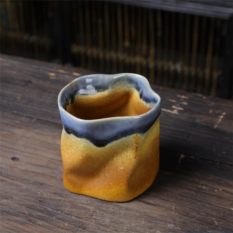 Special-Shaped Creative Ceramic Cup Supply Household Cup Kiln Change Water Cup High Value Coffee Cup