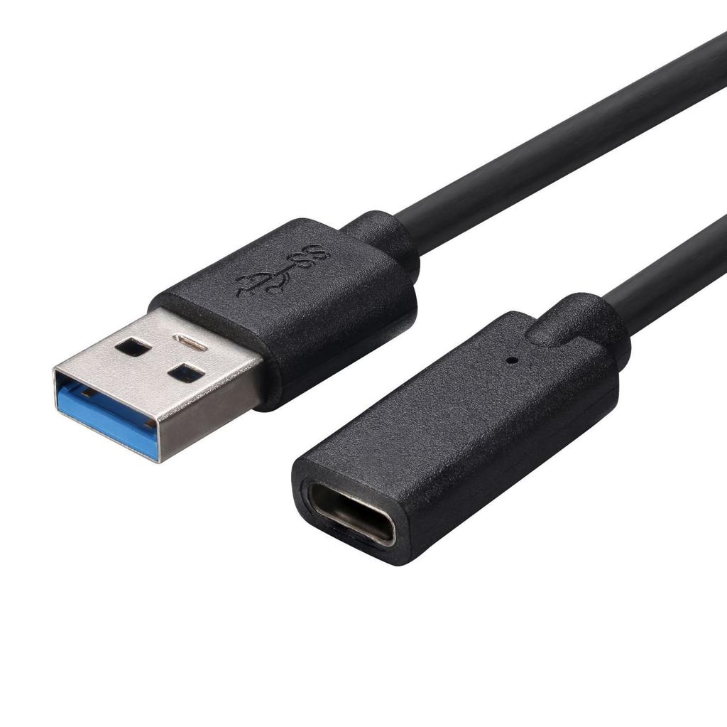 Кабель-адаптер USB 3.0 (папа) на Type C (мама), для быстрой зарядки и передачи данных, совместимый с разъемом USB C на USB 3.0, пластиковая текстура