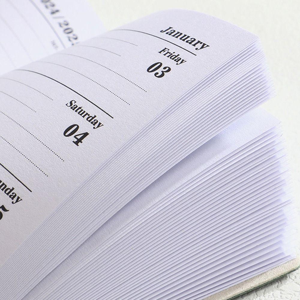 English A7 Mini Pocket Notebook 12 Months 365 Days Notepad Efficiency Plan Notebook School