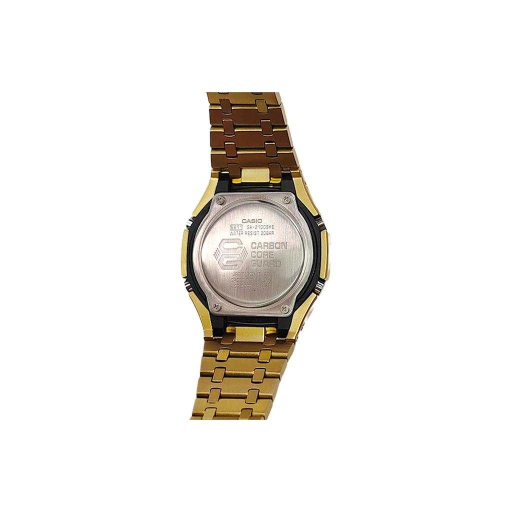 Casio Коллекция Custom Часы с электронным механизмом и стальным ремешком Мужские часы Черный циферблат GA-2100SKE-7A(Watch3--)
