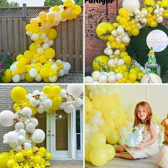 Yellow White Balloon Garland Arch Kit 86Pcs Party Decorations for Boys Girls Women Birthday Christening Wedding