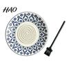 Handheld Vegetable Grinder Ceramic Garlic Ginger Grater, 2-in-1 Manual Shredder Plate for Kitchen Cooking, Flat Sturdy Food Grater Base Easy-Clean