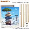 Frame Painting By Numbers Kits For Adults Stone Tree Acrylic Paint By Numbers Package Starter Kit Diy Crafts 40x50cm