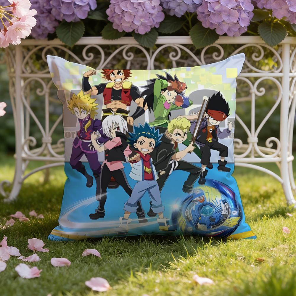 Anime B-Beyblade Cartoon Cushion Cover Home & Car Dual-Scene Pillow Cover: Reversible for Premium Comfort