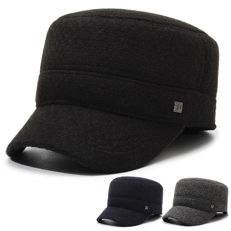 Old Man Hat Men Winter Middle-Aged Father In The Elderly Grandfather Old Man Day Fleece Ear Cap