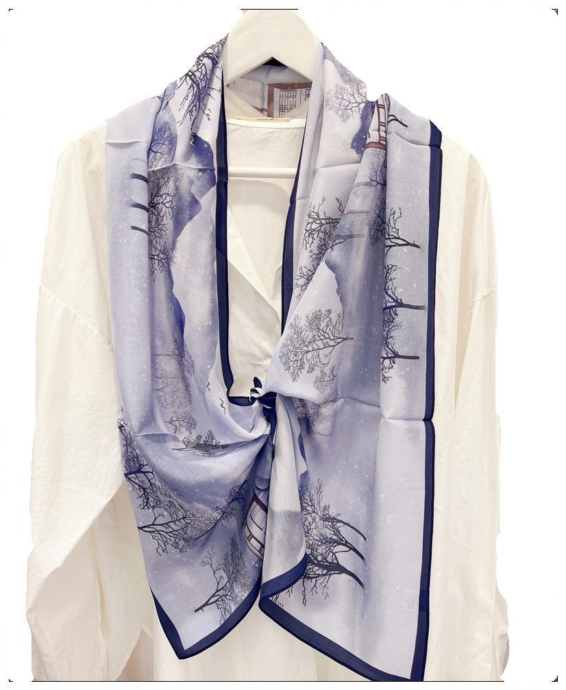 New! Mulberry Silk Silk Scarf Women'S Silk Scarf Mother Spring And Autumn Thin Silk