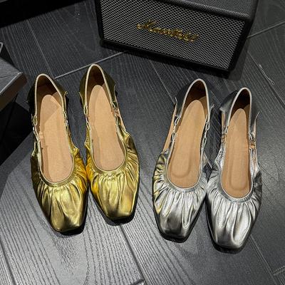 Мода Весна и Осень Новый Стиль Популярные Мягкие Туфли-роллы Туфли-лодочки Балетки Одинарные туфли Женские размеры Zapatos Mujer