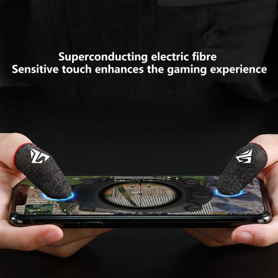 XIMUDED Gaming Finger Sleeves Anti-slip Sweatproof Ultra-thin Touch Screen Gloves Fingertip Cover for Mobile Game