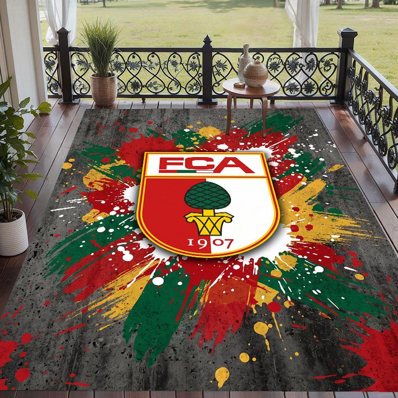 Soft Floor Carpet FC Augsburg FC Pattern Area Rug Decorative Mat For Home Room Decoration