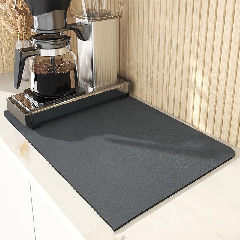 Non Slip Absorbent Kitchen Counter Mat Fast Dry Waterproof Pad for Coffee Maker Dishes Home Restaurant Kitchen Supplies