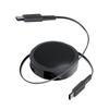 Сворачивающийся USB-C - USB-C кабель Owltech, 120 см, быстрая зарядка PD60 Вт, передача данных, датчик температуры [с подставкой] (Зарядный кабель, Выдвижной,