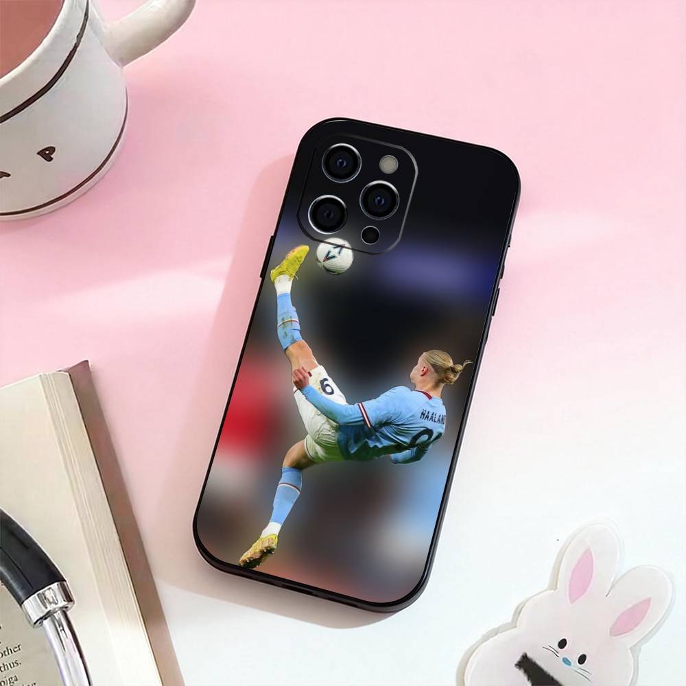 E-Erling h-Haaland 9  Phone Case For iPhone 17,16,15,14,13,12,11 Plus,Pro,Max,XS Silicone Soft Cover