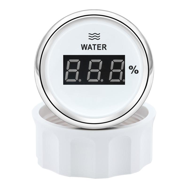 52mm Water Level Meter Tank Indicator Red backlight Digital pointer Car Water Level Gauge 0~190ohm with 100mm-600mm Sensors