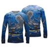 2024 Men's Fishing Shirts 3D Pinting Fishing Apparel Breathable T-Shirt Long Sleeve Outdoor Sports Crewneck Fishing Shirt 6XL
