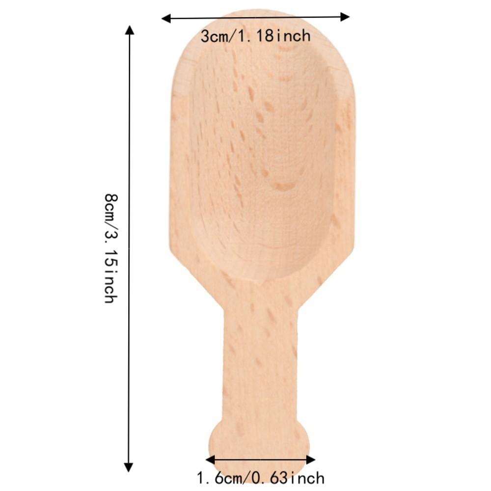 12pcs Multipurpose Wooden Bath Scoop Reusable Small Salt Scoop Mini Wooden Scoop For Kitchen