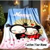 Custom Name Love Heart  Blanket  Ideal Bedding Blanket Perfect for Travel, Camping, Living Rooms, Offices, Sofas, Fan Christmas gift