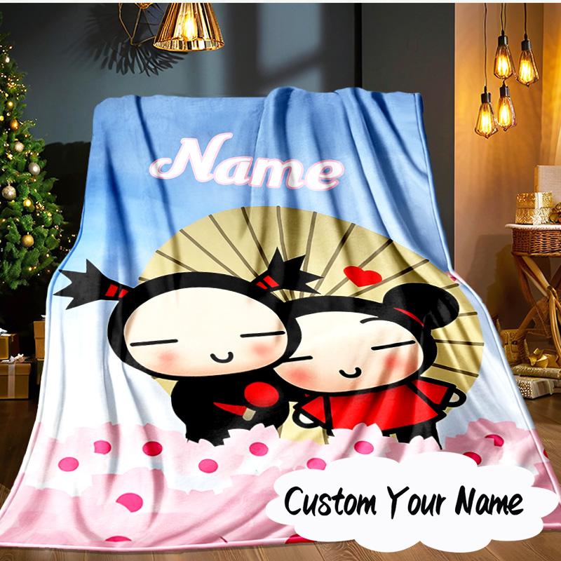 Custom Name Love Heart  Blanket  Ideal Bedding Blanket Perfect for Travel, Camping, Living Rooms, Offices, Sofas, Fan Christmas gift