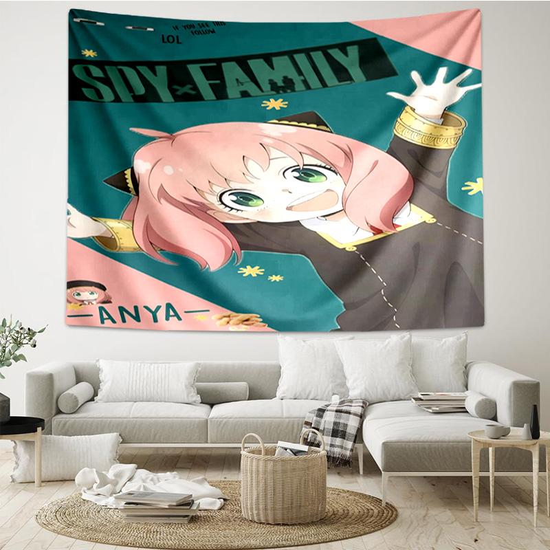 Spy Family Adventure Quick-Dry Tapestry Hanging for Bedroom,Livingroom, Playroom,Decor Art Room Wall Tapestry Holiday and Birthday Gifts
