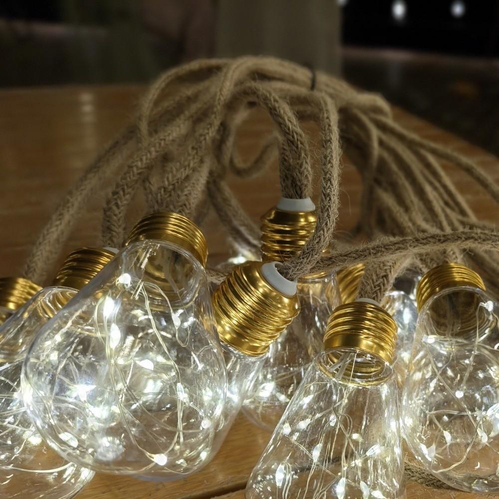 Warm/Colorful Light Solar String Light Bulbs 10/16 LED Bulb String Light Fairy Light String Garden