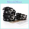 Punk Belt Style With Metal Whole Strip With Hole Design For Casual Womens