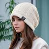 Women's European & American Fashion Wool Slouchy Hat - Warm, Cold-Proof, Versatile for Autumn & Winter, Fits Large Head Circumference
