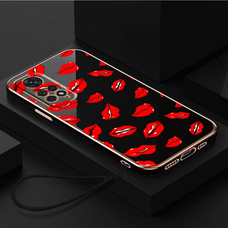 Роскошный чехол для телефона из ТПУ с ремешком для Xiaomi Poco F1 F3 F4 F5 M3 M4 M5 X3 X4 X5 PRO 11 Lite 11T 12T 13T чехлы A37 Косметическая помада для макияжа