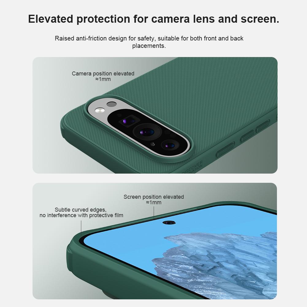 Для Google Pixel 9 Pro XL Магнитный чехол Nillkin Super Frosted Shield с ТПУ рамкой и защитой мягких краев, задняя крышка из твердого поликарбоната