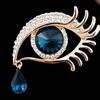 Angel Tears Design Brooch Crystal Charm Pin Breastpin Scarf Clip Decor Teardrop