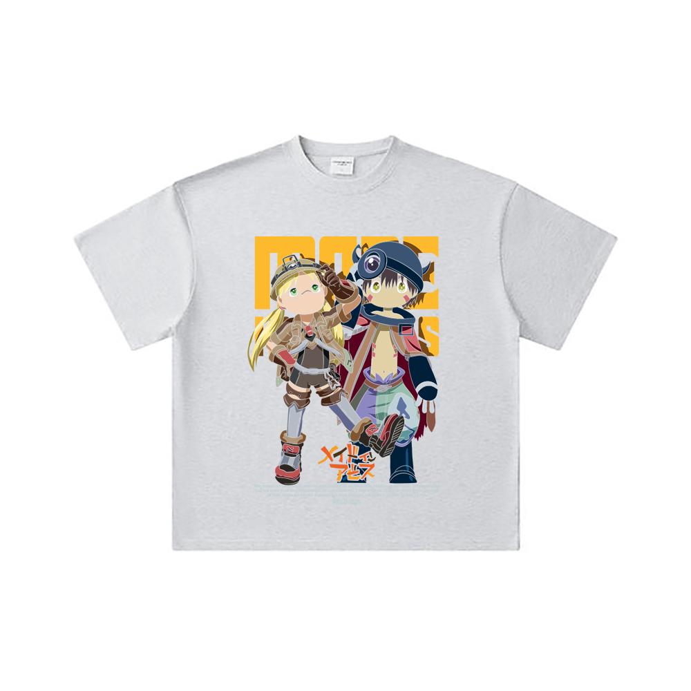 260 GSM Double Yarn 32 Count 100% Cotton Made in Abyss V1 Print Unisex Heavy Cotton T Shirt