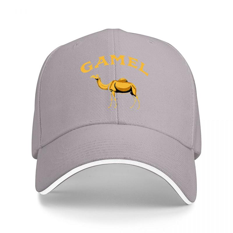 Бейсболка с логотипом Gamel Camel Черная с золотой вышивкой Дизайн с животными Регулируемая кепка для унисекс и женщин Модный аксессуар для улицы