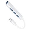 4-портовый USB 3.0 хаб многофункциональный Type-C разветвитель удлинитель док-адаптер OTG для ПК(Серебряный )