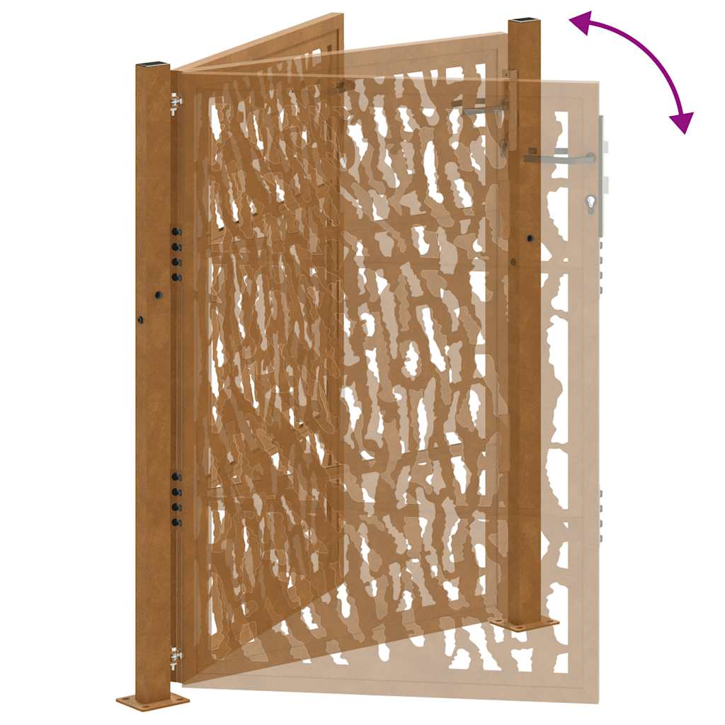 Garden Gate 100 x 125 cm Weathering Steel Trace Design