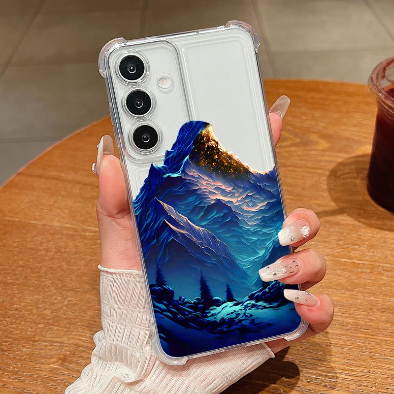 Прозрачный чехол для телефона с принтом айсберга для Samsung Galaxy A57 A37 A17 A56 A36 A55 A35 A26 A16 A25 A15 A54 A14 Мягкая силиконовая крышка