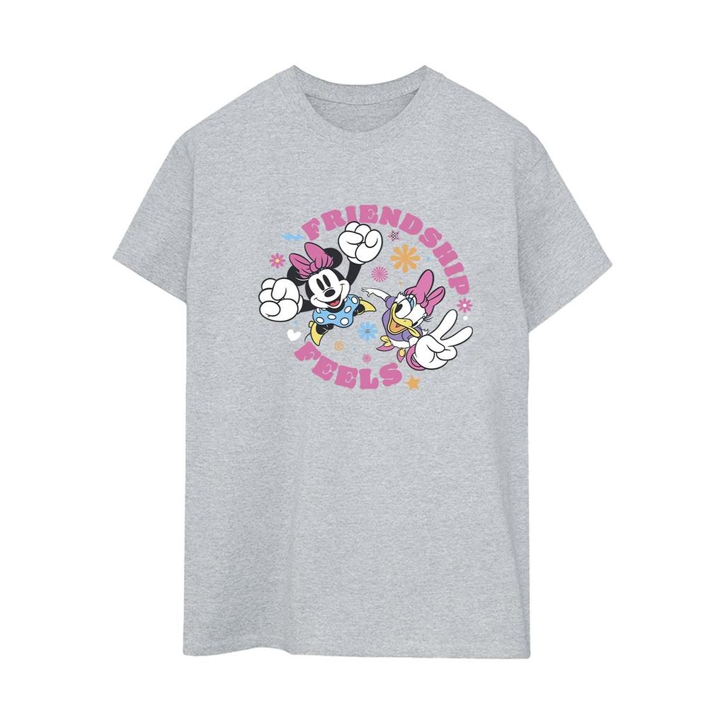 Disney Womens/Ladies Minnie Mouse Daisy Friendship Cotton Boyfriend T-Shirt