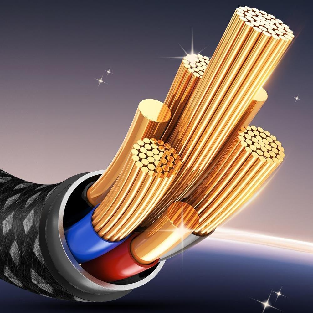 TOTU CB-22-CC 120cm USB-C to USB-C Data Cable 60W Fast Charging Smart Auto Disconnect Braided Cord